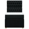 vidaXL Box spring postel s matrací černá 100 x 200 cm textil