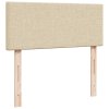 vidaXL Box spring postel s matrací krémová 120x190 cm textil