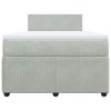 vidaXL Box spring postel s matrací světle šedá 120x190 cm samet