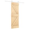 vidaXL Posuvné dveře s kováním 70 x 210 cm masivní borové dřevo
