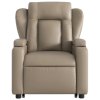 vidaXL Elektrické zvedací polohovací křeslo cappuccino umělá kůže
