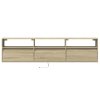 vidaXL Nástěnná TV skříňka s LED dub sonoma 180 x 31 x 45 cm