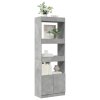 vidaXL Skříň highboard betonově šedá 63 x 33 x 180 cm kompozitní dřevo