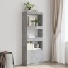 vidaXL Skříň highboard betonově šedá 63 x 33 x 180 cm kompozitní dřevo