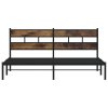 vidaXL Kovový rám postele bez matrace kouřový dub 183 x 213 cm