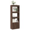 vidaXL Skříň highboard hnědý dub 63 x 33 x 180 cm kompozitní dřevo