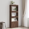 vidaXL Skříň highboard hnědý dub 63 x 33 x 180 cm kompozitní dřevo
