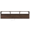vidaXL Nástěnná TV skříňka s LED hnědý dub 180 x 31 x 45 cm