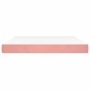 vidaXL Taštičková matrace růžová 160 x 220 x 20 cm samet