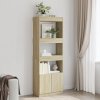 vidaXL Skříň highboard dub sonoma 63 x 33 x 180 cm kompozitní dřevo