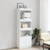 vidaXL Skříň highboard bílá 63 x 33 x 180 cm kompozitní dřevo