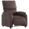 vidaXL Elektrické polohovací křeslo hnědé umělá kůže