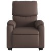 vidaXL Elektrické zvedací polohovací křeslo hnědé umělá kůže