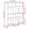 vidaXL Knihovna bílá 100 x 33 x 125,5 cm kompozitní dřevo