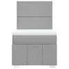vidaXL Box spring postel s matrací světle šedá 80 x 200 cm textil