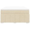vidaXL Box spring postel s matrací krémová 160x200 cm textil