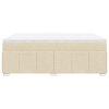 vidaXL Box spring postel s matrací krémová 160x200 cm textil