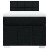 vidaXL Box spring postel s matrací černá 80 x 200 cm textil