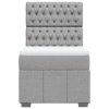 vidaXL Box spring postel s matrací světle šedá 80 x 200 cm textil