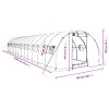vidaXL Skleník s ocelovým rámem bílý 42 m² 14 x 3 x 2 m