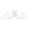 vidaXL Skleník s ocelovým rámem bílý 20 m² 5x4x2,3 m