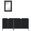 vidaXL 3dílný set koupelnového nábytku černý kompozitní dřevo