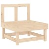 vidaXL Zahradní středová pohovka s poduškami masivní borové dřevo