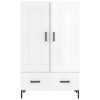 vidaXL Skříň highboard lesklá bílá 69,5 x 31 x 115 cm kompozitní dřevo