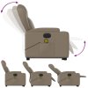 vidaXL Elektrické zvedací masážní polohovací křeslo cappuccino koženka