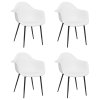vidaXL Jídelní židle 4 ks bílé PP