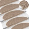 vidaXL Samolepící nášlapy na schody vzhled sisal 15 ks 65x21x4 cm