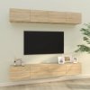 vidaXL Nástěnné TV skříňky 4 ks dub sonoma 100 x 30 x 30 cm