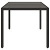 vidaXL Zahradní stůl se skleněnou deskou černý 190x90x75 cm polyratan