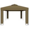 vidaXL Altán s dvojitou střechou 3 x 6 m taupe 180 g/m²