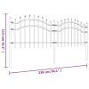 vidaXL Zahradní plot Woerden s kopím nahoře černý 240 x 75 cm ocelový