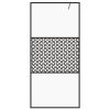 vidaXL Zástěna do průchozí sprchy čiré ESG sklo 115 x 195 cm černá