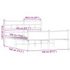 vidaXL Rám postele bez matrace kouřový dub 140x190 cm kompozitní dřevo