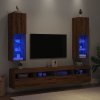 vidaXL TV skříňky s LED osvětlením 2 ks dub artisan 30,5 x 30 x 102 cm
