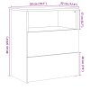 vidaXL Noční stolky 2 ks old wood 50 x 32 x 60 cm kompozitní dřevo