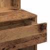 vidaXL Toaletní stolek s LED old wood 60 x 40 x 140 cm