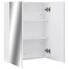 323607 vidaXL Bathroom Mirror Cabinet White 60x15x75 cm MDF