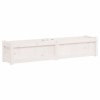 vidaXL Zahradní truhlík bílý 150 x 31 x 31 cm masivní borové dřevo