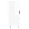 vidaXL Příborník bílý s vysokým leskem 69,5x34x90 cm kompozitní dřevo