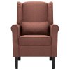 vidaXL Křeslo hnědé textil