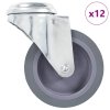 vidaXL 12 ks otočná kolečka s otvorem pro šroub 75 mm