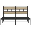 vidaXL Kovový rám postele bez matrace dub sonoma 140 x 190 cm