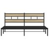 vidaXL Kovový rám postele bez matrace dub sonoma 183 x 213 cm