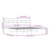 vidaXL Kovový rám postele bez matrace dub sonoma 183 x 213 cm