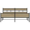 vidaXL Kovový rám postele bez matrace dub sonoma 193 x 203 cm