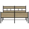 vidaXL Rám postele bez matrace dub sonoma 137x190 cm kompozitní dřevo